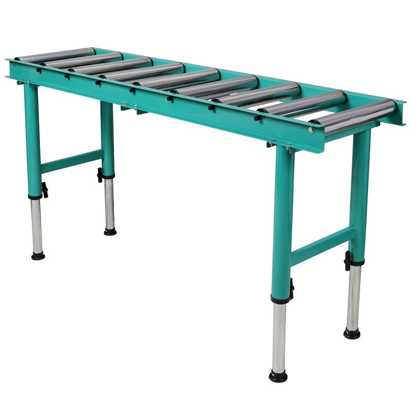 9 Roll Heavy Duty Adjustable Height Length Conveyor Roller Table 440lbs Capacity
