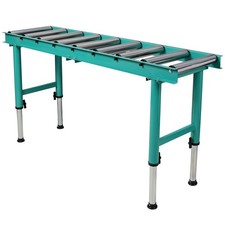9 Roll Heavy Duty Adjustable Height Length Conveyor Roller Table 440lbs Capacity