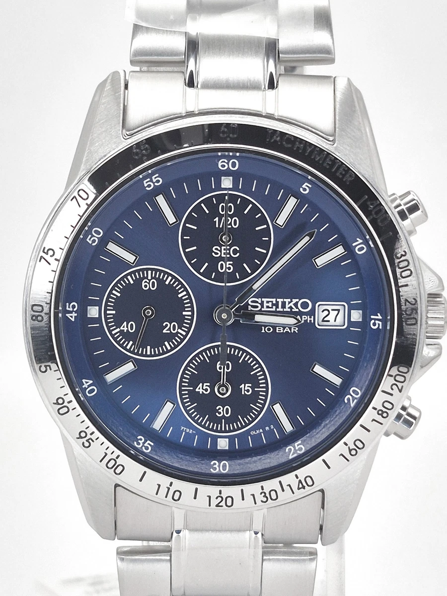 SEIKO Selection SBTQ071 Spirit Cronógrafo Taquímetro 10BAR Reloj Hombre Azul