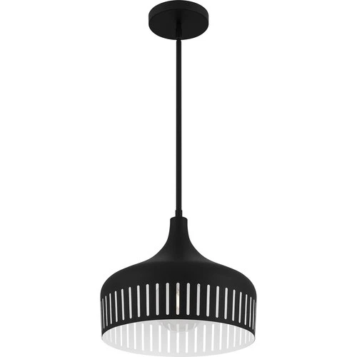 Matte Black One Light Pendant from the Quoizel Pendant Collection - Picture 4 of 6