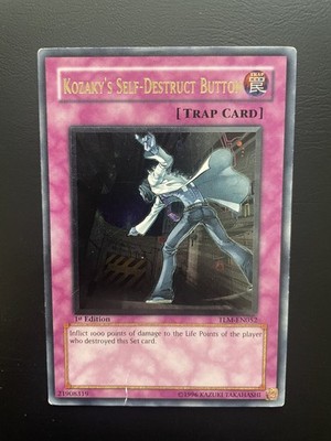 Yugioh Kozaky's Self-Destruct Button TLM-EN052 Ultimate Rare 1st Edition Damaged