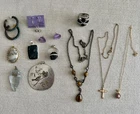 Costume Jewelry Lot Vintage to Now Necklaces Pendants Look Closely! #30