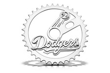 Lowrider Bicycle Laser Cut Mirror Chrome 3D LA Dodgers Style 36T Custom Sprocket