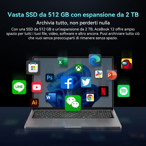 Blackview Laptop Notebook 16 pollici Intel® Core i5 16GB+512GB SSD Window 11 Pro - Photo 11/11