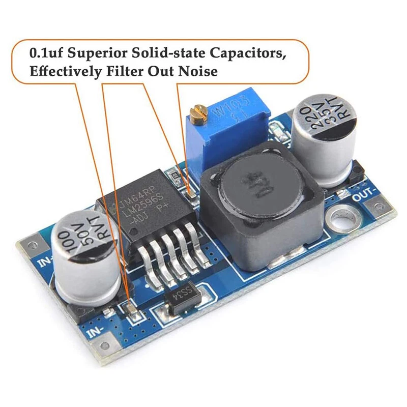 1/10pcs DC-DC Adjustable Power Supply Step Down Module PSU Buck Converter 3V-35V - Image 4 of 4