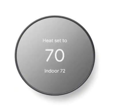 Google Nest Thermostat Smart Programmable Wi-Fi Thermostat Charcoal Gray