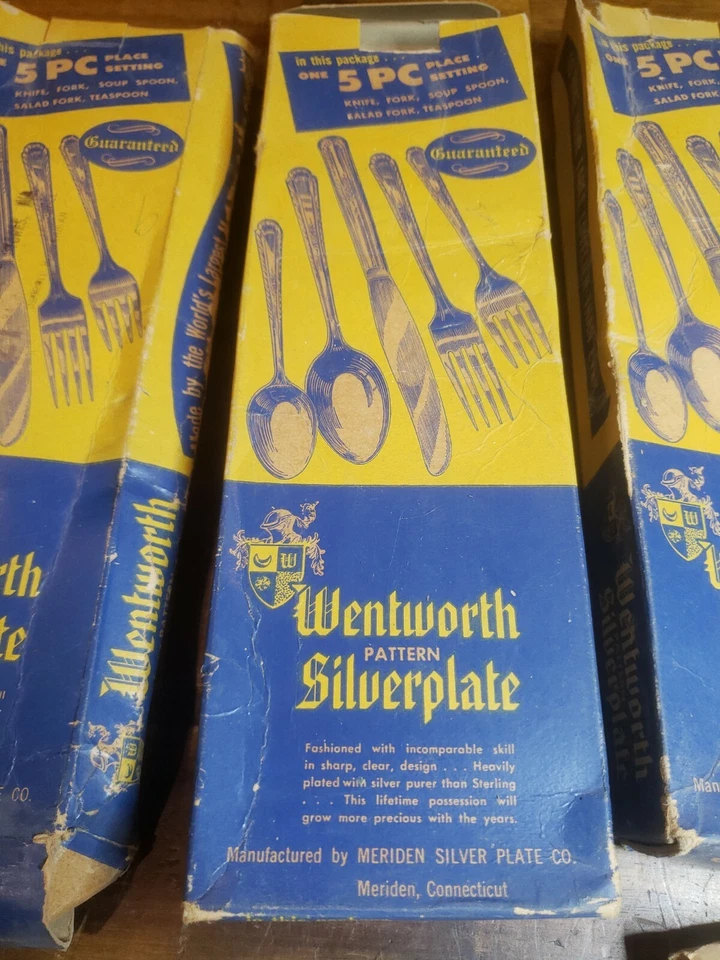 Paquete original de 25 piezas H&T MFG Holmes & Tuttle plateado cubiertos Wentworth  Foto 2 de 4