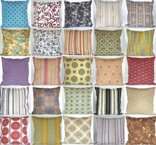 Vintage retro stripe shabby chic print 100% cotton zipped 18" 16" cushion cover