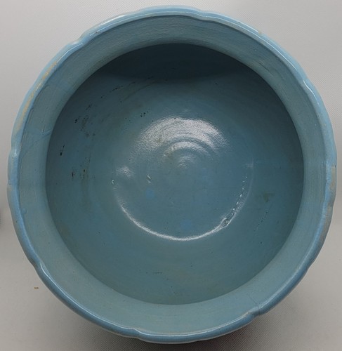 Robinson Ransbottom Pottery Blue Jardiniere Roseville Ohio Floral Design 421 VTG - Picture 6 of 7