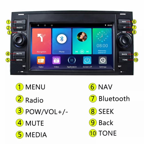 32G Apple Carplay WIFI GPS Navi For Ford Transit Mk7 Car Radio Stereo Android 13 - Picture 9 of 24