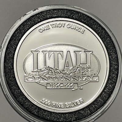 Utah Centennial Salt Lake Temple LDS Proof Coin 1 Troy Oz .999