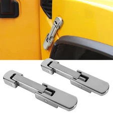 for Hummer H2 Billet Aluminum Chrome Hood Latch and Hood Latch Spring Set 