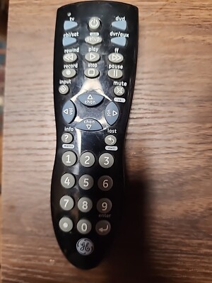 25002-V2 1224 GE Universal Remote Control TV Cable DVD Tested And Works 