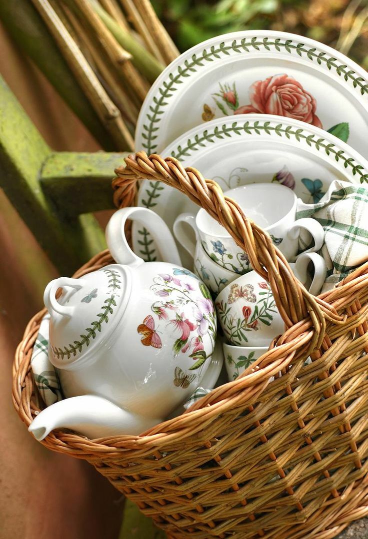 Set Piatti Pane E Burro Portmeirion Botanic Garden - 15cm, 6 Pezzi, Decorazione Floreale - Foto 2