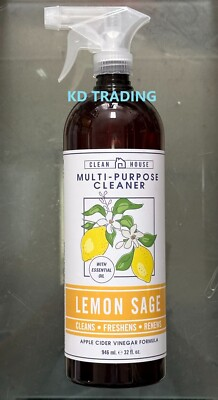 #ad CLEAN HOUSE LEMON SAGE Kitchen Odor Deodorizer Cleaner Freshen Renew 946ML $27.95