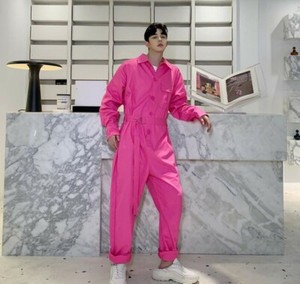 pink jumpsuit men