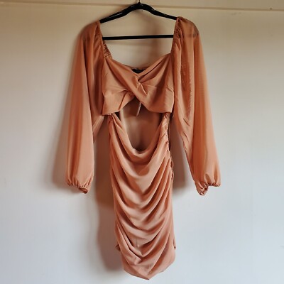 Forever 21 Blush Mesh Dress NWT Size L | eBay