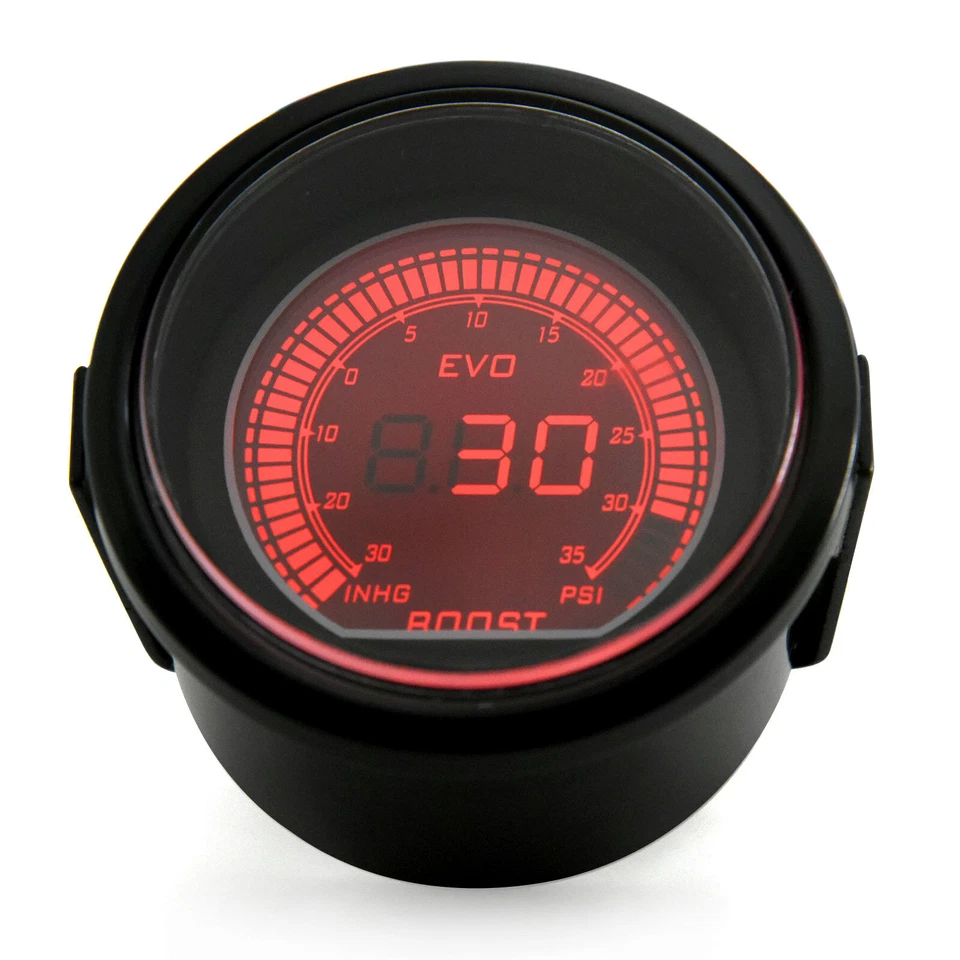 2" 52mm Turbo Boost Gauge Vacuum Pressure Digital Display Daul LED Red & Blue - Image 4 of 4