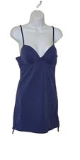 Love Your Assets by Sara Blakely  Blue One Piece under wir Swimsuit dress size M