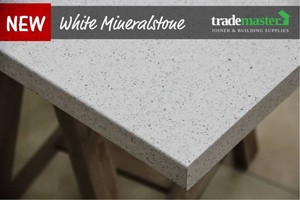 White Mineralstone Laminate Benchtop 3600x615x38mm Kitchen