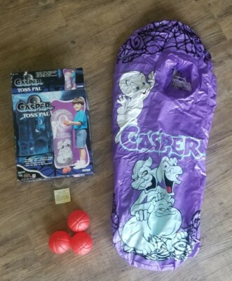 1995 Tyco Casper Toss Pal Blow Up basketball Throw Game! COMPLETE Friendly Ghost