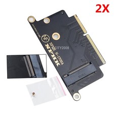 2X Adapter Card SSD Nvme PCIE M.2 For Macbook Pro 13" A1708 2016 2017 2230 2242
