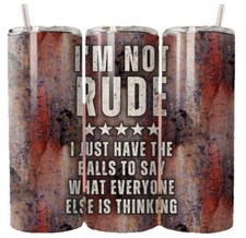 For Men, I'm Not Rude Sarcastic 20oz Tumbler Insulated Travel Mug