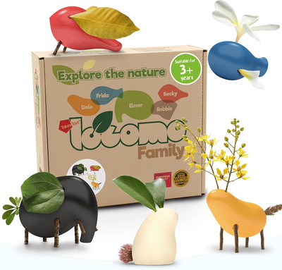 Taksa Toys Locomo Family 1 Open-Ended Waldorf Educational Outdoor Play Figures, 