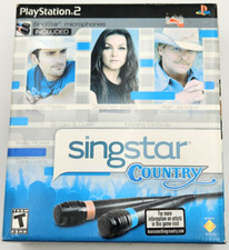 SingStar Country Game + 2 Microphones Sony PS2 Playstation 2 Bundle in Box