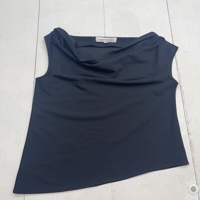Curations Amy Morrison Black Cowl Neck Asymmetrical Tank Women s Size XL