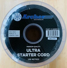 Starter Rope 100 meters #5 dia. 4mm 5.0 ULTRA PREMIUM CORD 100 meters 328 Feet!