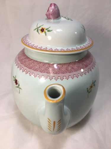 Adams Calyx Ware Lowestoft Mint Green TEA SET (Pot, Creamer, Covered Sugar) - Picture 3 of 9