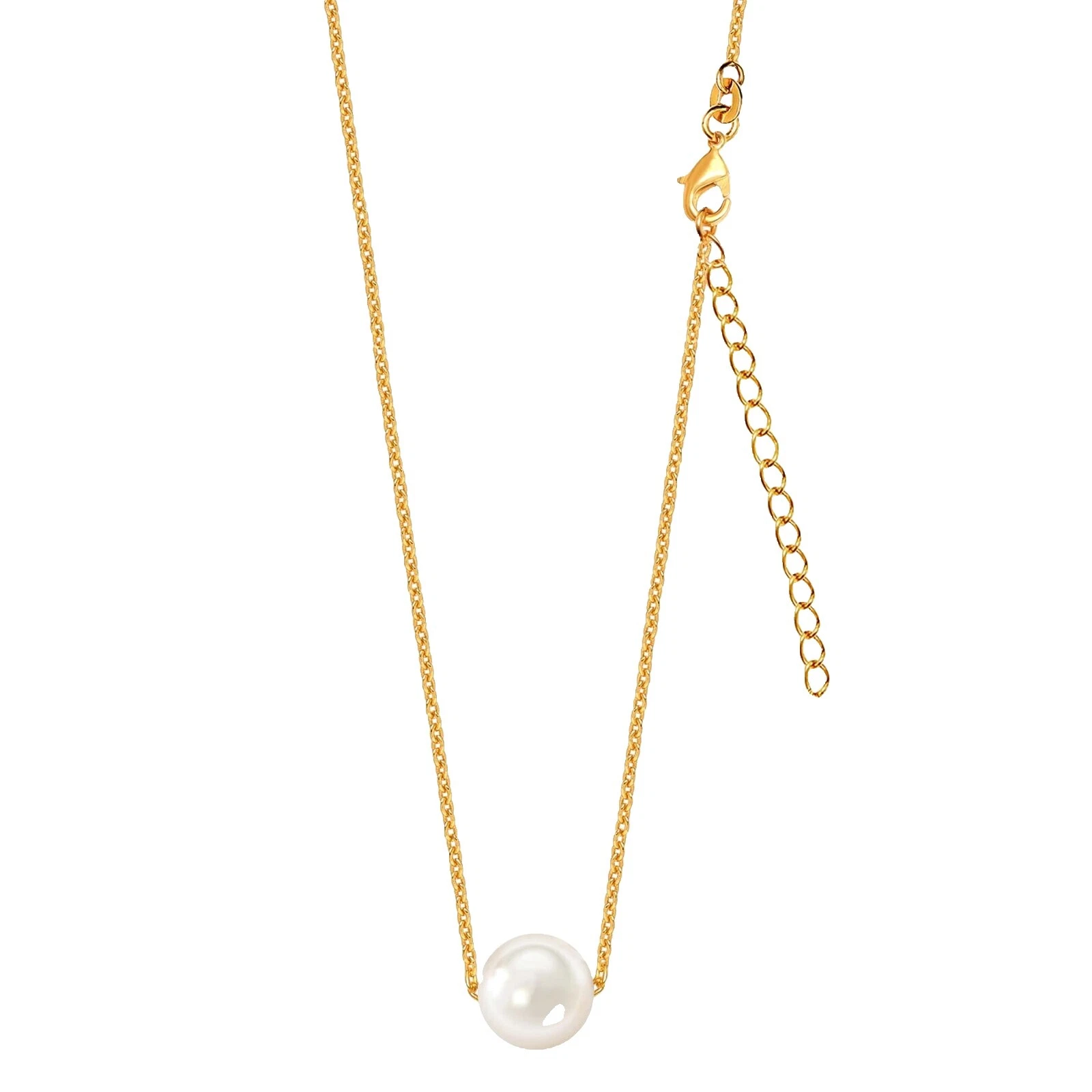 Cadena de Bronce perla moda Collares y Colgantes