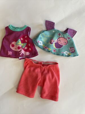 Baby Alive doll clothes ladybug top buzzing bee pink shorts