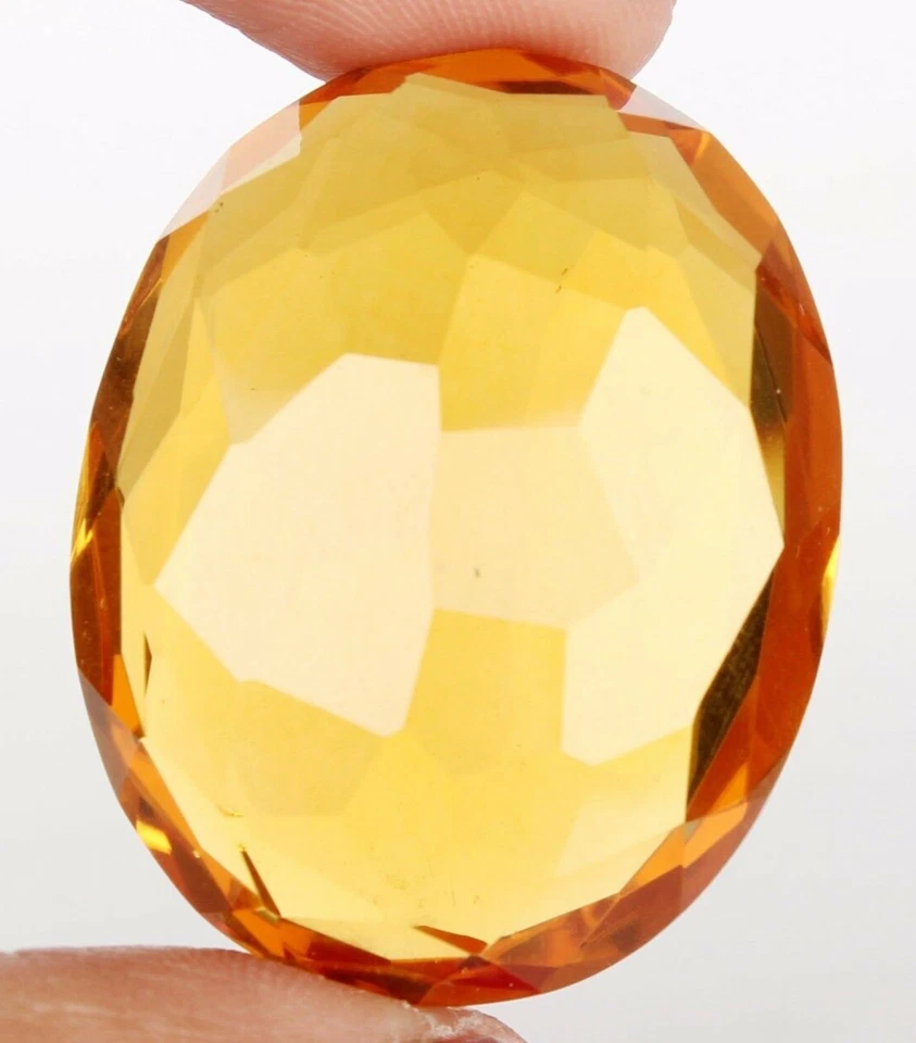 94.90 Ct. Large Yellow Citrine Oval Faceted Cut Loose Gemstone Birthday for Gift - Image 3 of 4