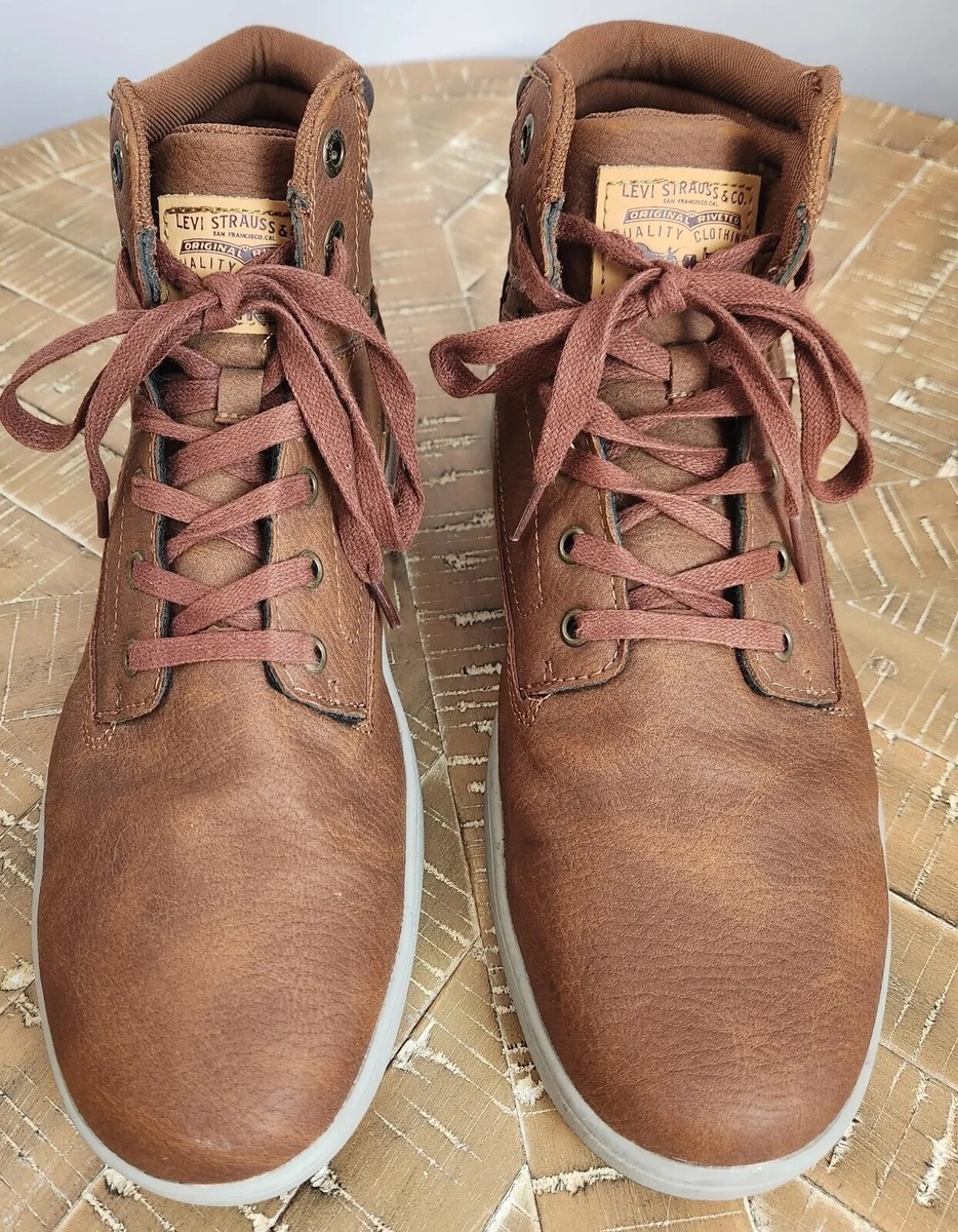 Levi's Men's Colton-WX Sneakers High Top Tan/Brown Size 11