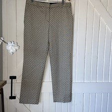 Tory Burch Women  s Isabella Pant Straight-Leg Pants Daisy Size 10 275 Navy/Beig
