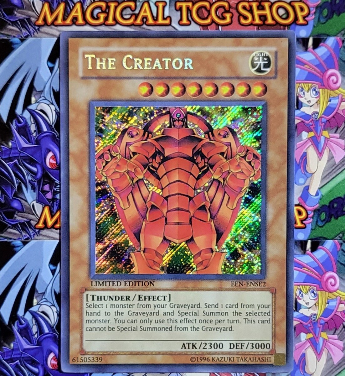 card shop yugioh Yugioh The Creator EEN-ENSE2 Secret Rare Limited Edition Promo Konami 2005  NM