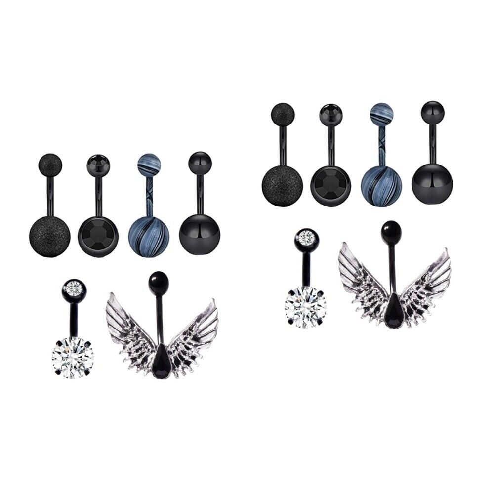 2 Pieces Knopf Nabel Nagel Nabelring Piercing-Schmuck …