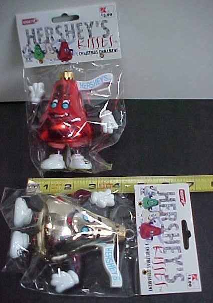 Hershey Kiss Christmas Ornament set New Sealed