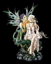 Elfen Figur - D&auml;monische Verf&uuml;hrung - Fantasy Fee Elfe Dekostatue