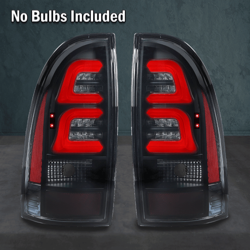 Fit For Black Smoked 2005-2015 Toyota Tacoma LED Tube Tail Lights Lamps LH+RH - Picture 2 of 10