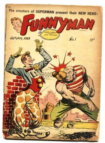 Funnyman #1 1948 Siegel and Shuster art-1st issue-RARE Golden-Age - Picture 1 of 2