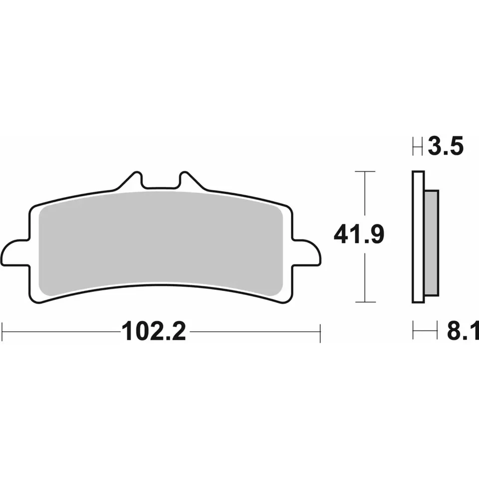 SBS RST Sinter Race Front Brake Pads Suits Ducati Streetfighter 848 2012 — 第 2/3 张图片