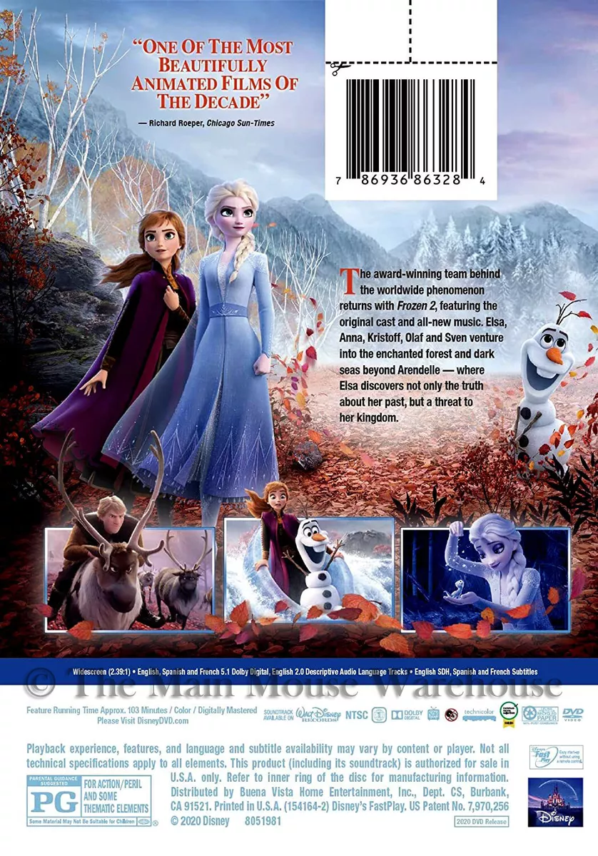 Frozen on sale 2 dvd