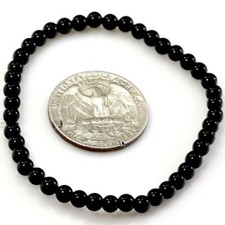 4mm Handmade Round Beaded Bracelet Stretch Healing Pristine Natural Gemstone Kid
