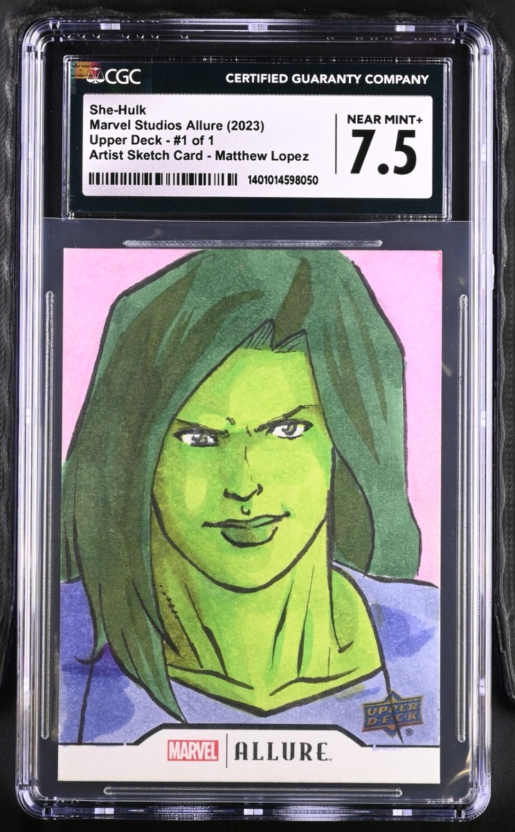 Marvel Artist Sketch Card 1 of 1 - She-Hulk - Matthew Lopez - CGC