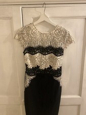 Lipsy London Dress. SIZE UK 8. Black & White Colour. Gd Condition.