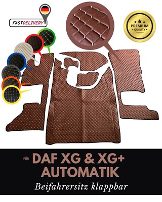 LKW Fußmatten passend für DAF XG XG+ mit klappbarem Beifahrersitz 6-teiliges Set