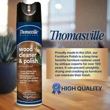 Thomasville WOOD Cleaner & Polish Aerosol spraY Wax Free Cabinet Furniture Care